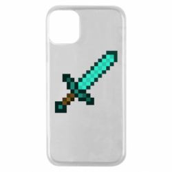 Чехол для iPhone 11 Pro Minecraft меч - PrintSalon