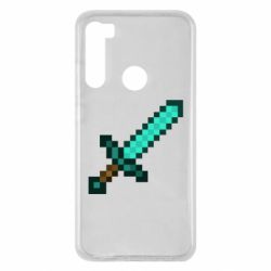 Чехол для Xiaomi Redmi Note 8 Minecraft меч - PrintSalon