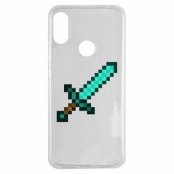 Чехол для Xiaomi Redmi Note 7 Minecraft меч - PrintSalon