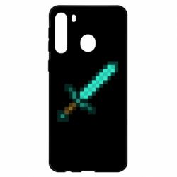 Чехол для Samsung A21 Minecraft меч - PrintSalon
