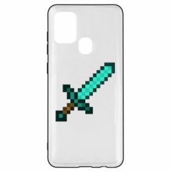 Чехол для Samsung A21s Minecraft меч - PrintSalon