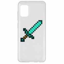 Чехол для Samsung A31 Minecraft меч - PrintSalon