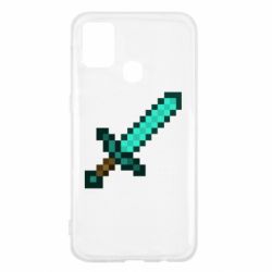 Чехол для Samsung M31 Minecraft меч - PrintSalon