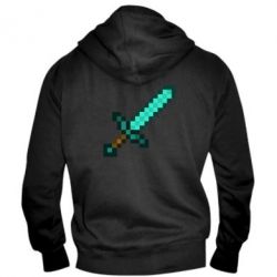 Мужское худи на молнии Minecraft меч - PrintSalon