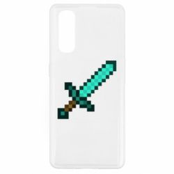 Чехол для Oppo Find X2 Minecraft меч - PrintSalon