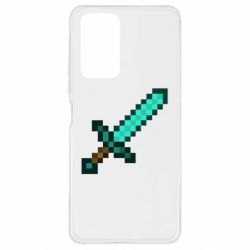 Чехол для Xiaomi Redmi Note 10 Pro Minecraft меч - PrintSalon