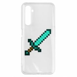 Чехол для Realme 6 Pro Minecraft меч - PrintSalon