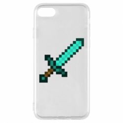 Чехол для iPhone 7 Minecraft меч - PrintSalon