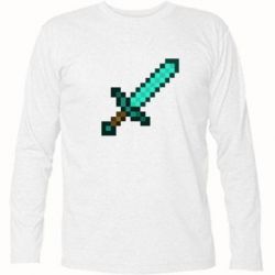 Футболка с длинным рукавом Minecraft меч - PrintSalon