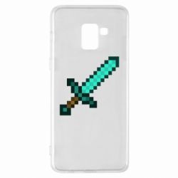 Чехол для Samsung A8+ 2018 Minecraft меч - PrintSalon