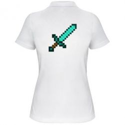 Женское поло Minecraft меч - PrintSalon