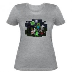 Женская футболка Minecraft Party - PrintSalon