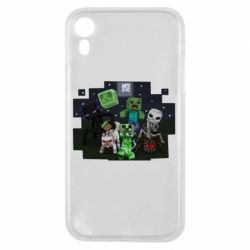 Чехол для iPhone XR Minecraft Party - PrintSalon