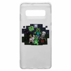 Чехол для Samsung S10+ Minecraft Party - PrintSalon