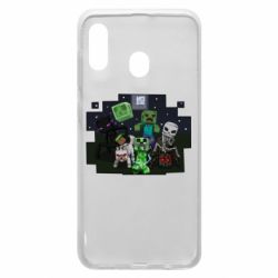 Чехол для Samsung A20 Minecraft Party - PrintSalon