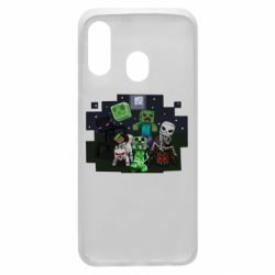 Чехол для Samsung A40 Minecraft Party - PrintSalon