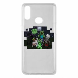 Чехол для Samsung A10s Minecraft Party - PrintSalon