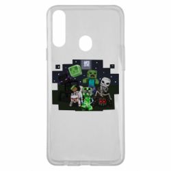 Чехол для Samsung A20s Minecraft Party - PrintSalon