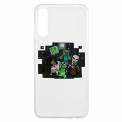 Чехол для Samsung A50 Minecraft Party - PrintSalon
