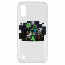 Чехол для Samsung A01/M01 Minecraft Party - PrintSalon