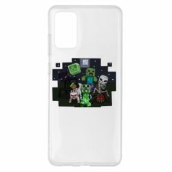 Чехол для Samsung S20+ Minecraft Party - PrintSalon
