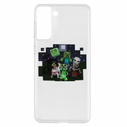 Чехол для Samsung S21+ Minecraft Party - PrintSalon