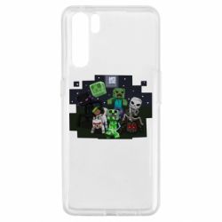 Чехол для Oppo A91/Reno3 Minecraft Party - PrintSalon