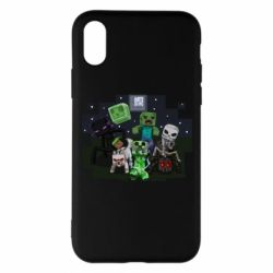 Чехол для iPhone X/Xs Minecraft Party - PrintSalon