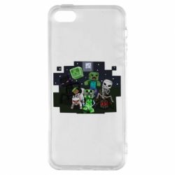 Чехол для iPhone5/5S/SE Minecraft Party - PrintSalon
