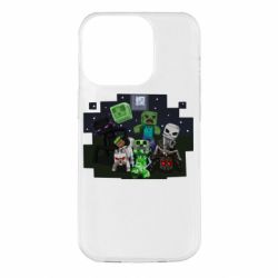 Чехол для iPhone 14 Pro Minecraft Party - PrintSalon
