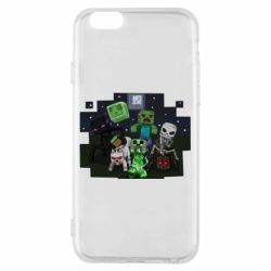 Чехол для iPhone 6/6S Minecraft Party - PrintSalon