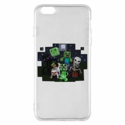 Чехол для iPhone 6 Plus/6S Plus Minecraft Party - PrintSalon