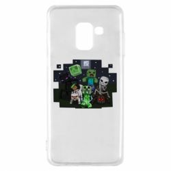 Чехол для Samsung A8 2018 Minecraft Party - PrintSalon