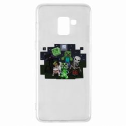Чехол для Samsung A8+ 2018 Minecraft Party - PrintSalon