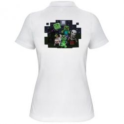 Женское поло Minecraft Party - PrintSalon