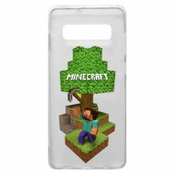 Чехол для Samsung S10+ Minecraft Steve - PrintSalon