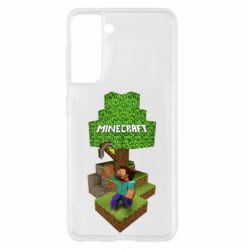 Чехол для Samsung S21 Minecraft Steve - PrintSalon