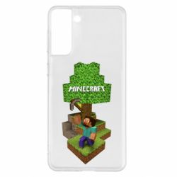 Чехол для Samsung S21+ Minecraft Steve - PrintSalon