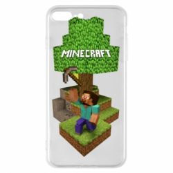 Чехол для iPhone 7 Plus Minecraft Steve - PrintSalon