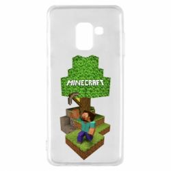 Чехол для Samsung A8 2018 Minecraft Steve - PrintSalon