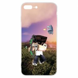 Чехол для iPhone 7 Plus Minecraft sunset - PrintSalon