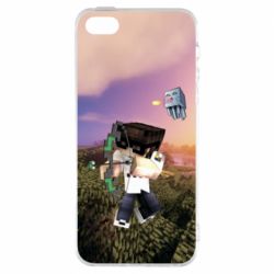Чохол для iphone 5/5S/SE Minecraft sunset