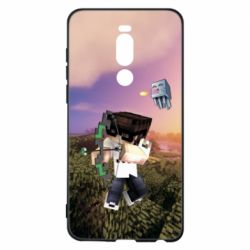 Чехол для Meizu Note 8 Minecraft sunset - PrintSalon