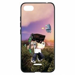 Чехол для Xiaomi Redmi 6A Minecraft sunset - PrintSalon