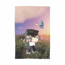 Рушник з принтом Minecraft sunset