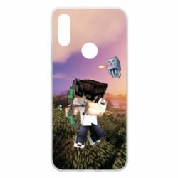 Чехол для Xiaomi Redmi 7 Minecraft sunset - PrintSalon