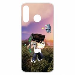 Чехол для Huawei P30 Lite Minecraft sunset - PrintSalon