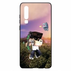 Чехол для Huawei P30 Minecraft sunset