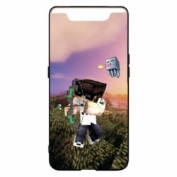 Чехол для Samsung A80 Minecraft sunset - PrintSalon