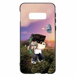 Чехол для Samsung S10e Minecraft sunset - PrintSalon